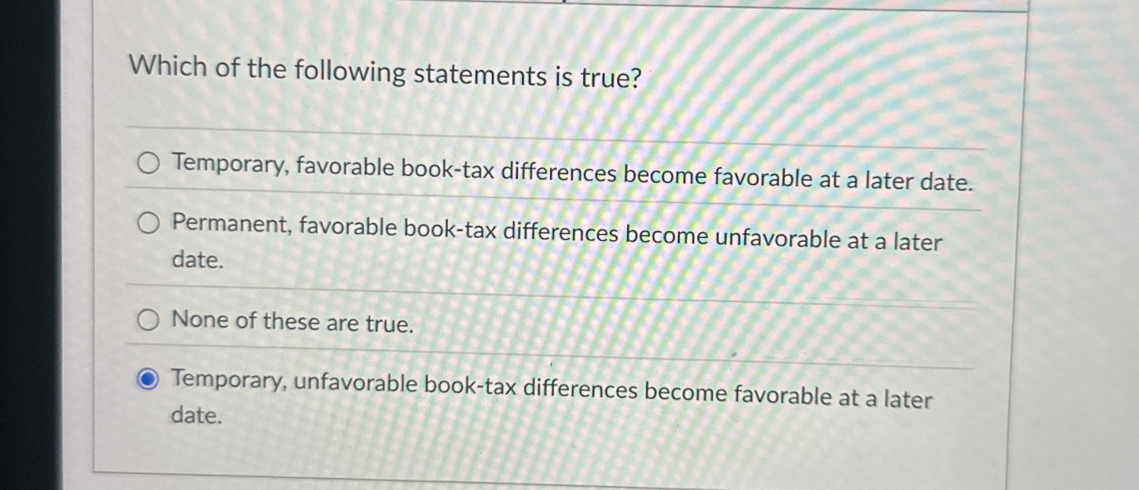 Which of the following statements is true?