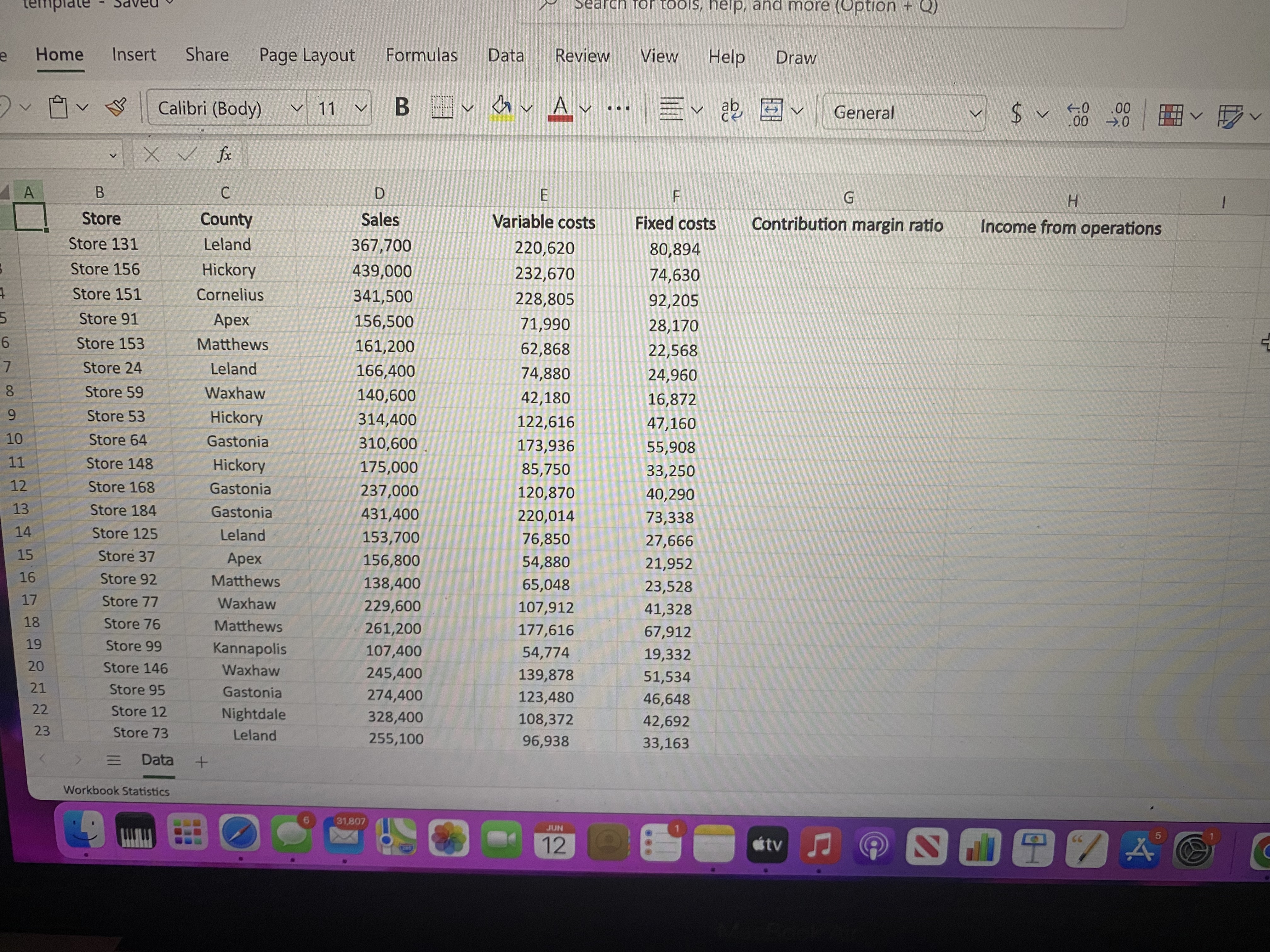 Question one: cell G 2 - Enter a formula that