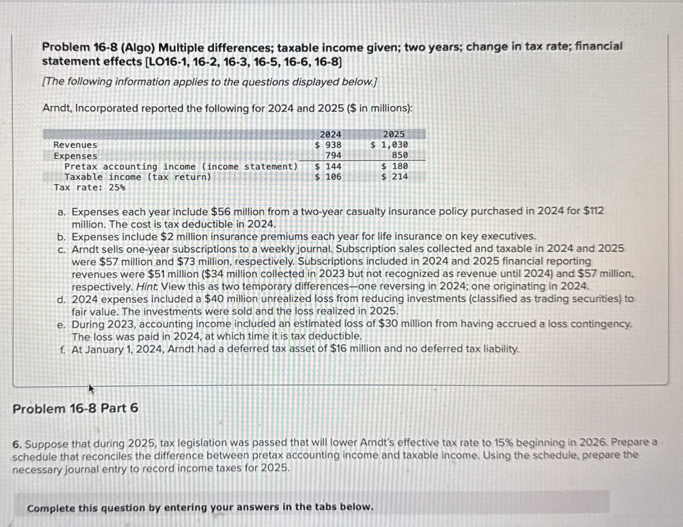 Problem 1 6 - 8 ( Algo ) Multiple differences;