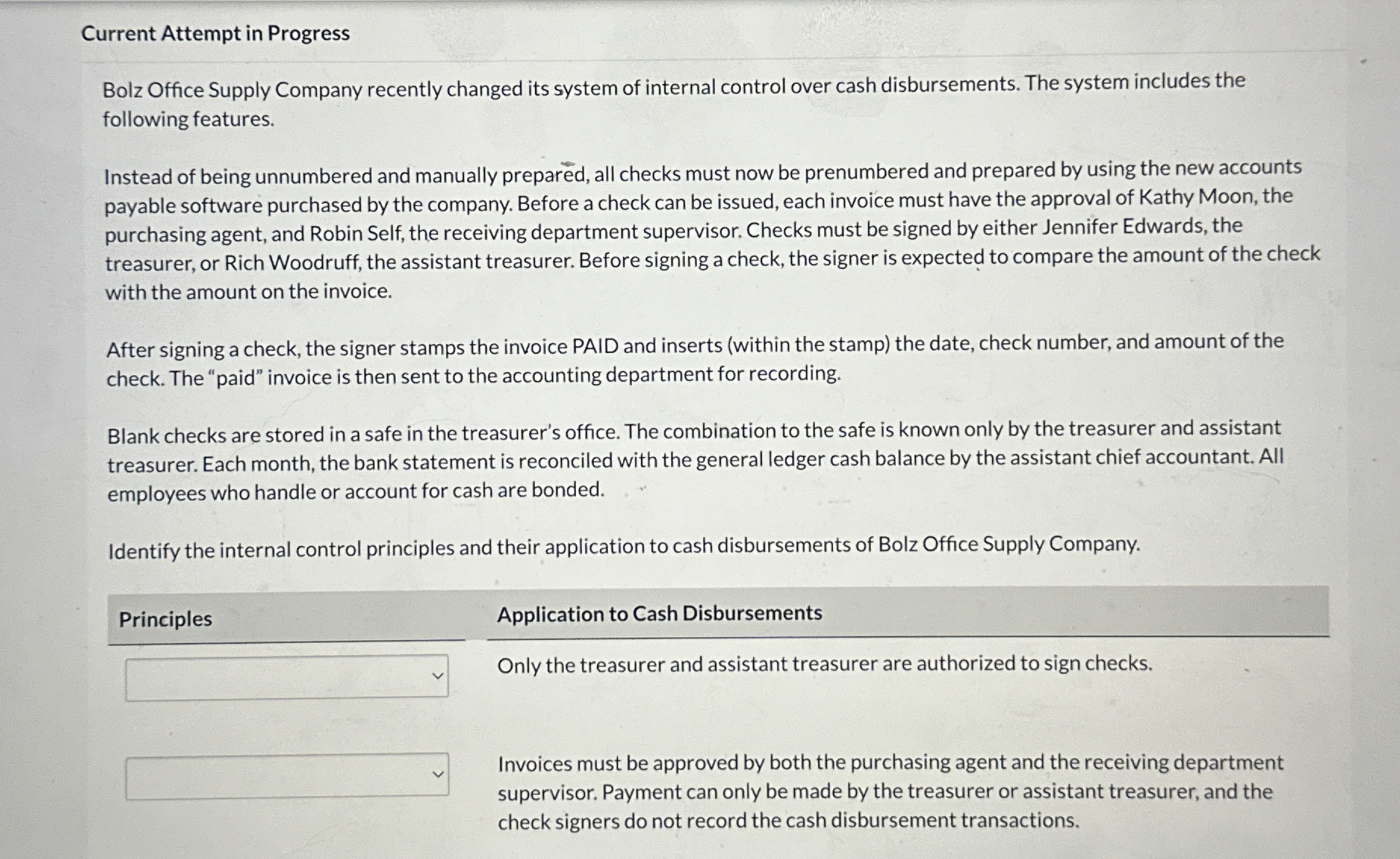 Current Attempt in Progress Bolz Office Supply