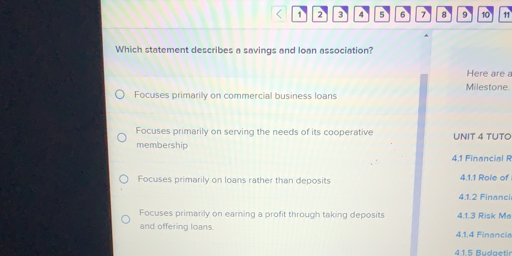 2 5 6 7 10 11 Which statement describes a savings