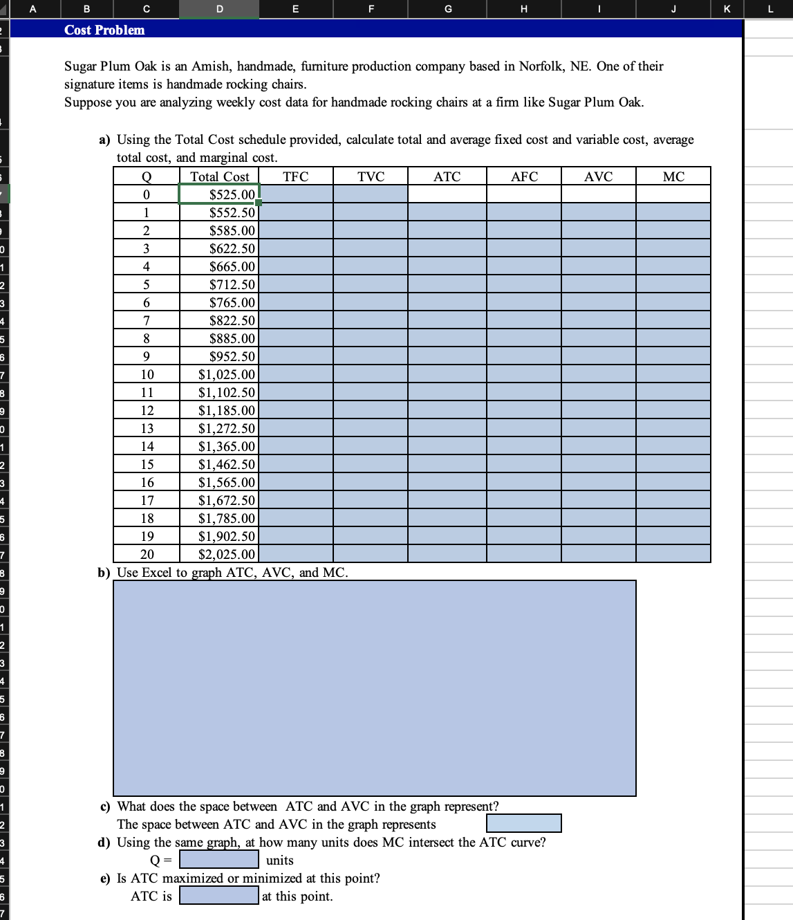 In cell E7, by using an absolute cell reference,