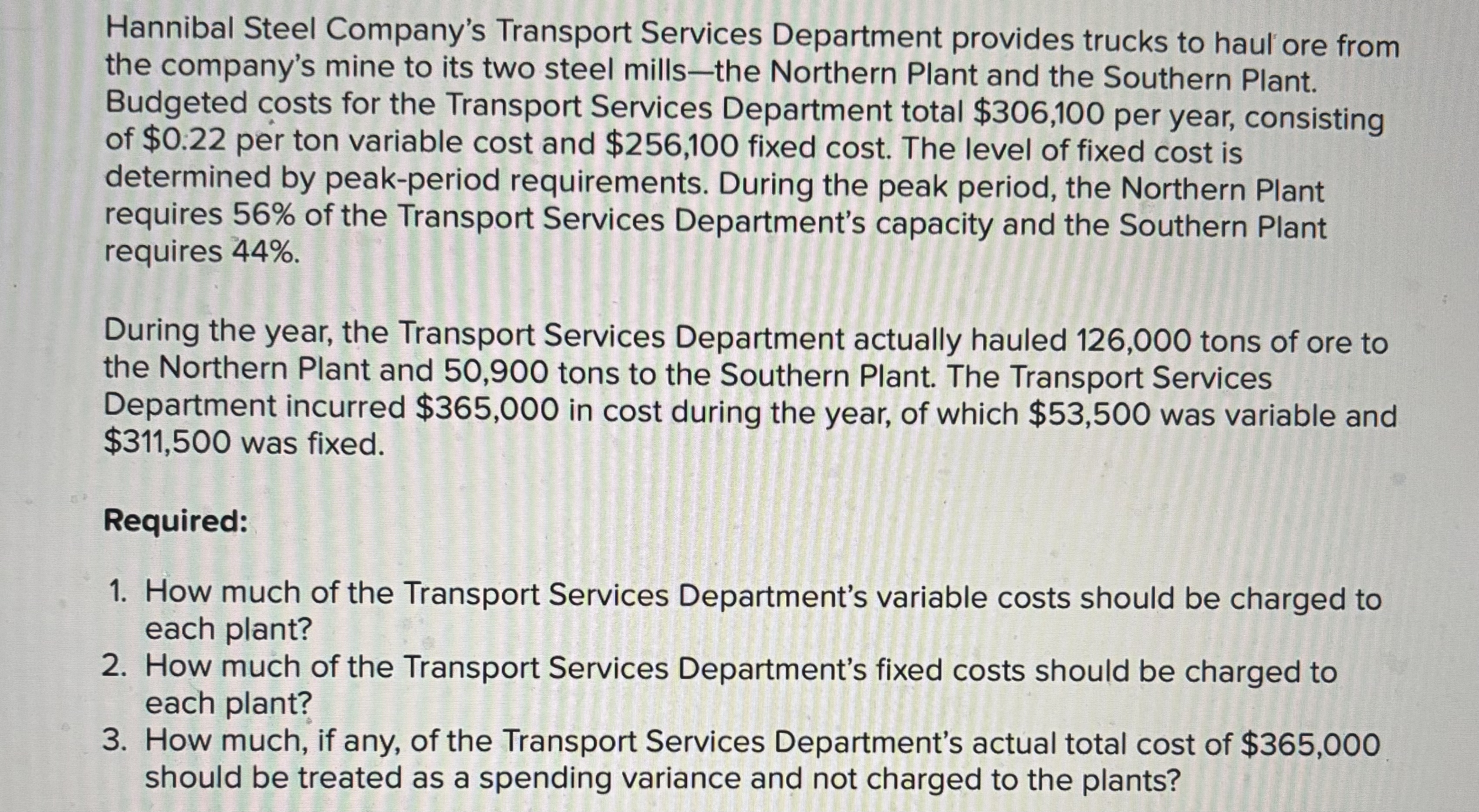 Hannibal Steel Company's Transport Services