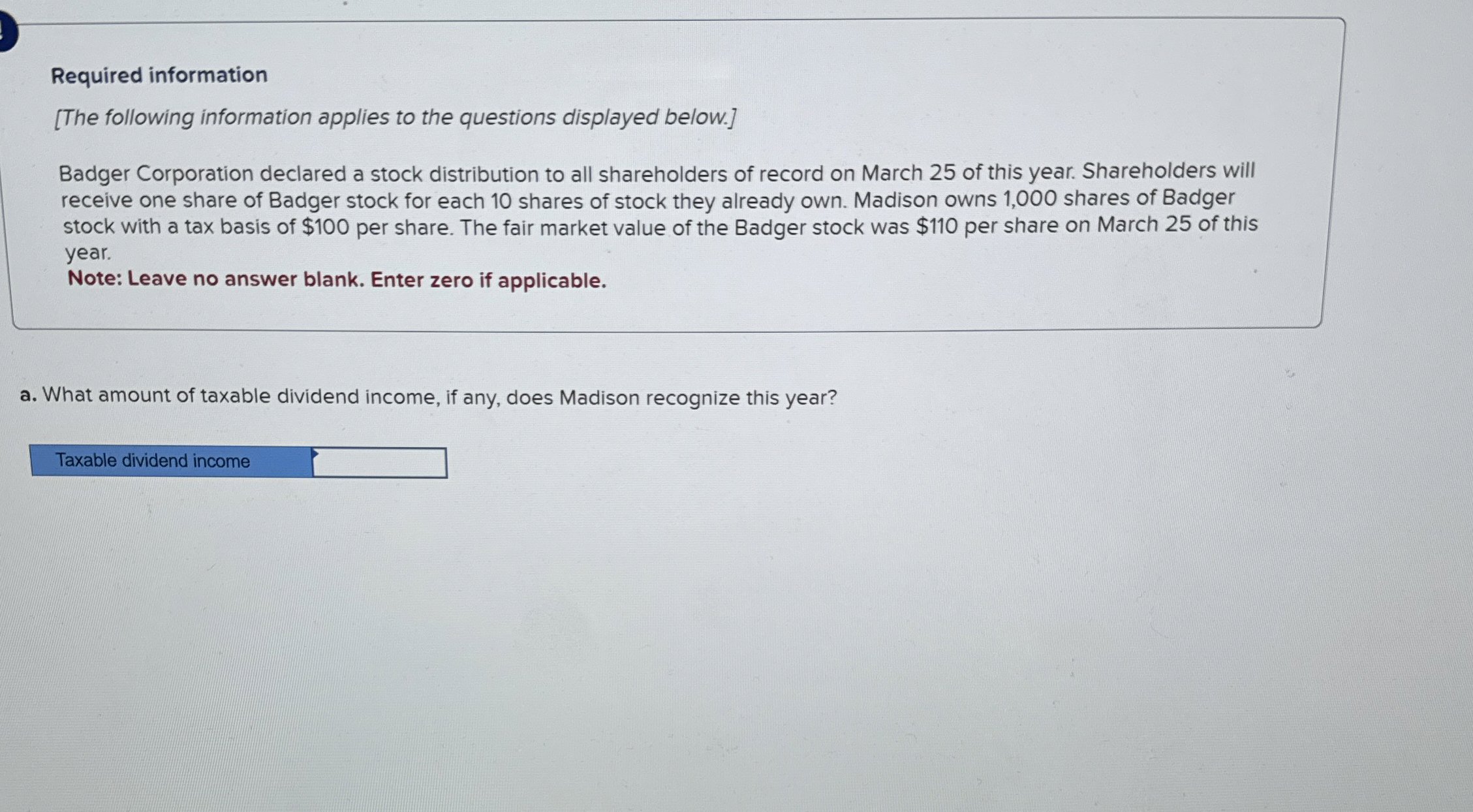 Required information [ The following information