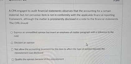 A CPA engaged to audit financial statements