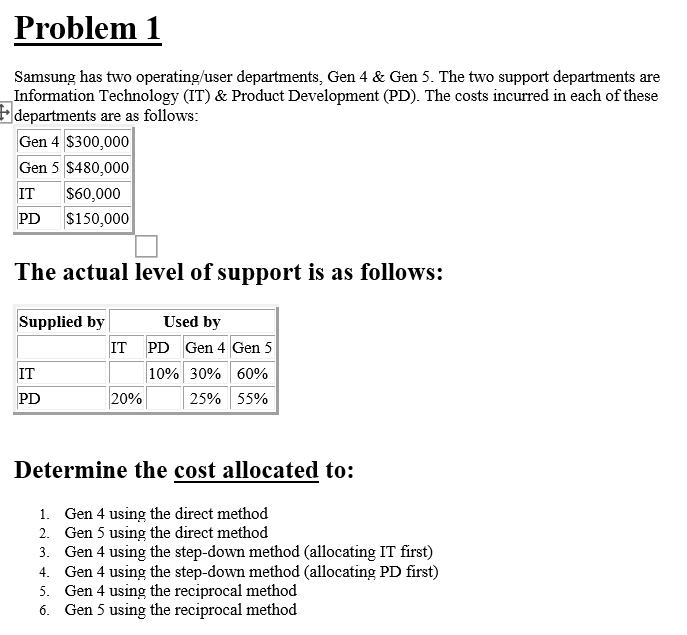 Problem 1 Samsung has two operatin ( g ) / ( u )