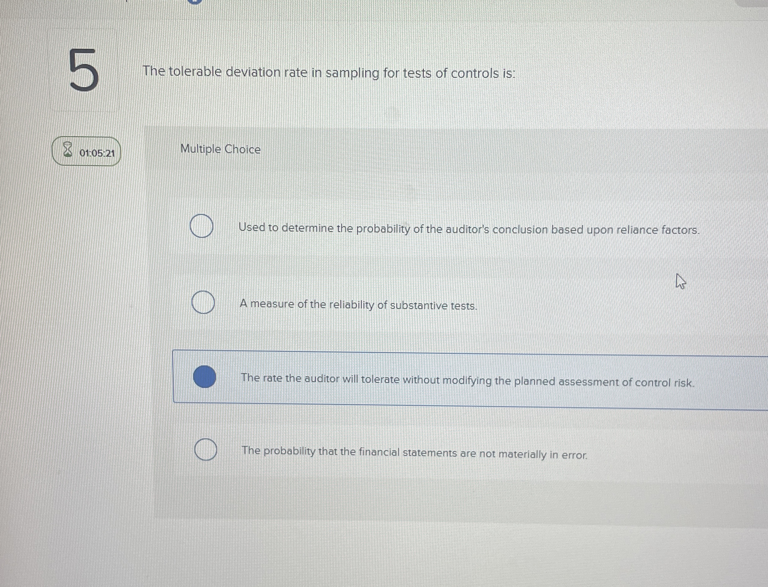 The tolerable deviation rate in sampling for