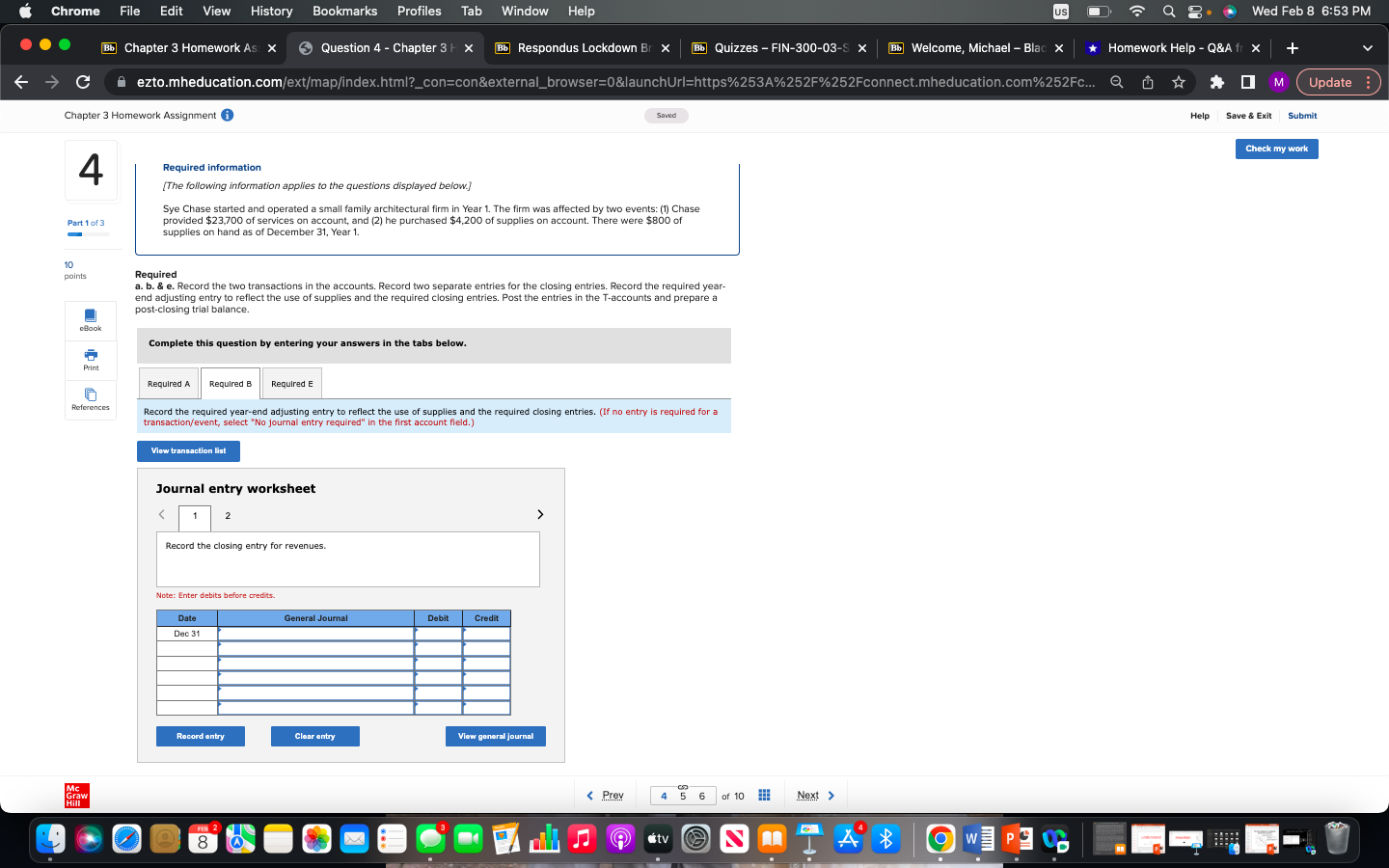 Chrome File Edit View History Bookmarks Profiles