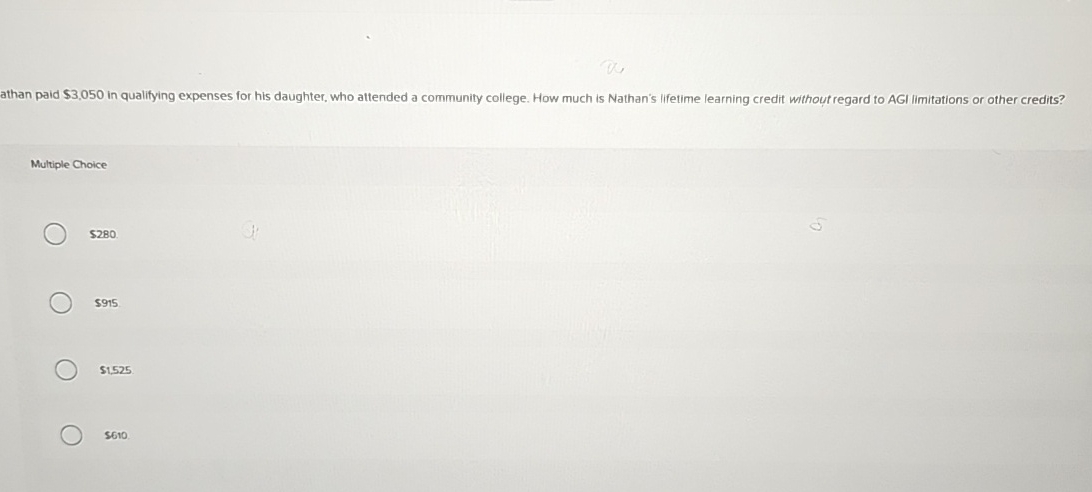 athan paid $ 3 , 0 5 0 in qualifying expenses for