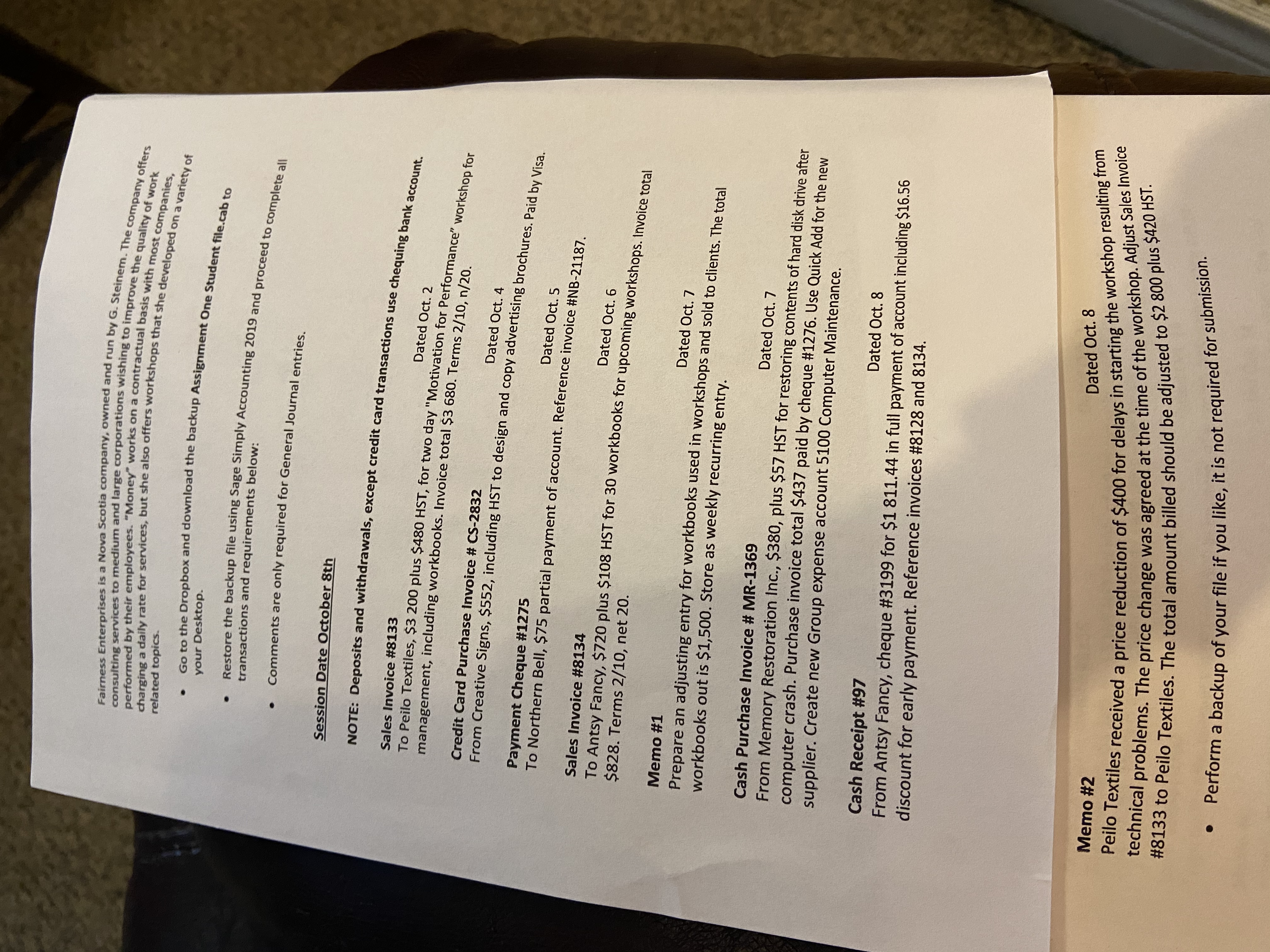 Need help with this computerized accounting