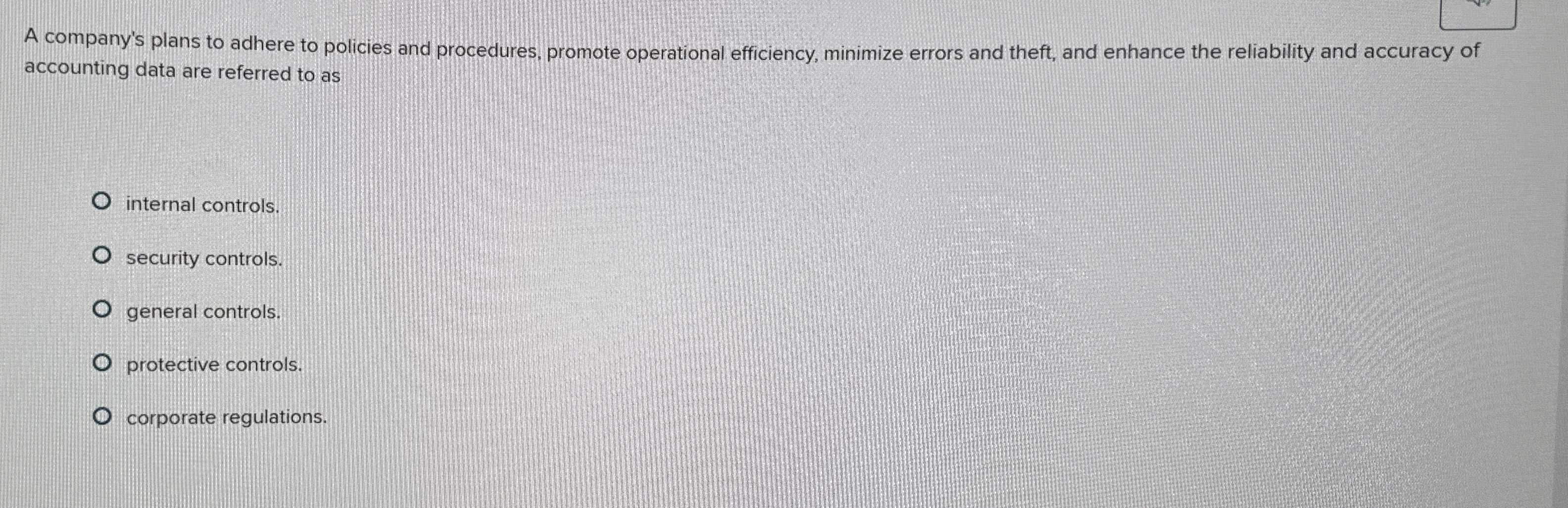 A company's plans to adhere to policies and