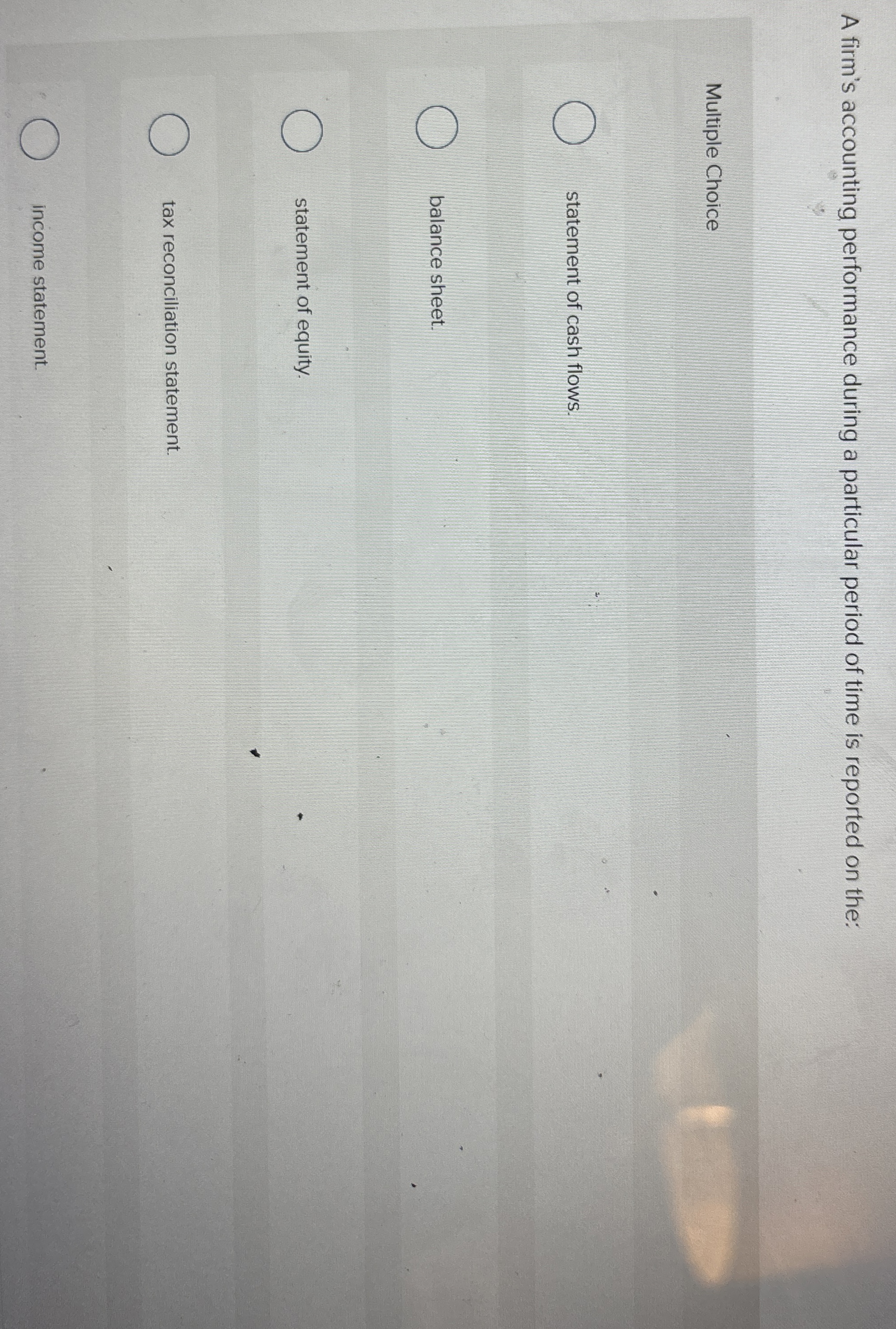 A firm's accounting performance during a