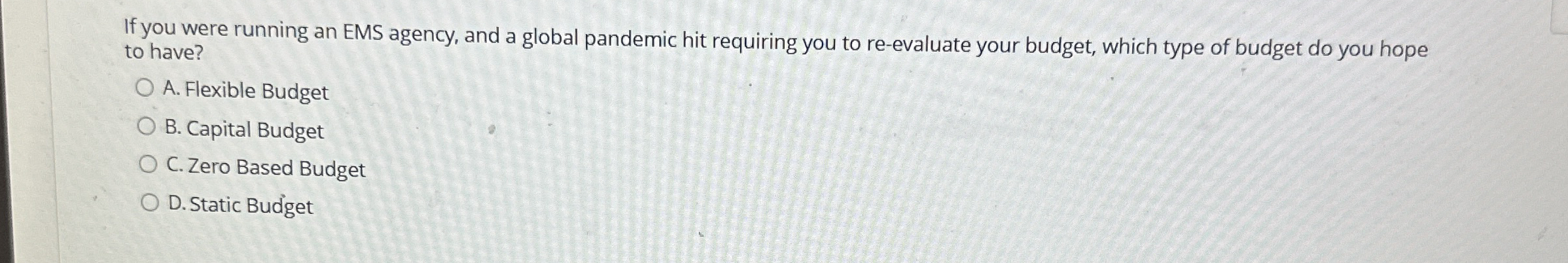 If you were running an EMS agency, and a global
