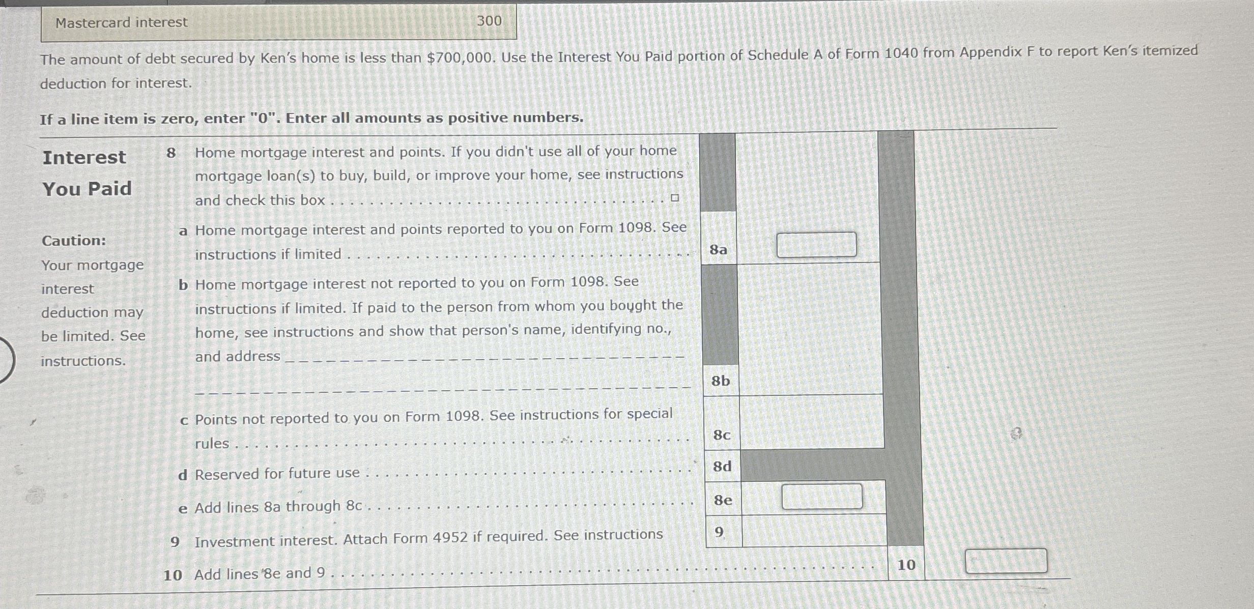 Problem 5 - 2 4 Interest ( LO 5 . 8 ) Ken paid
