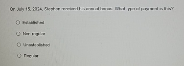 On July 1 5 , 2 0 2 4 , Stephen received his