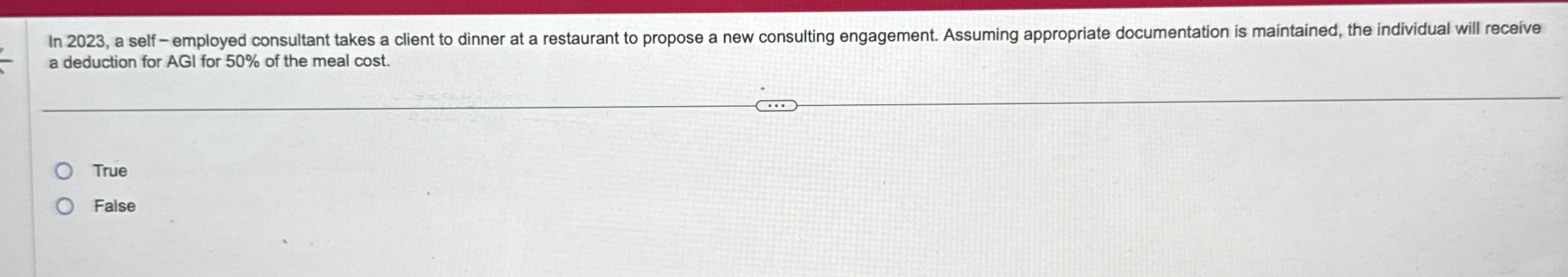 In 2 0 2 3 , a self - employed consultant takes a