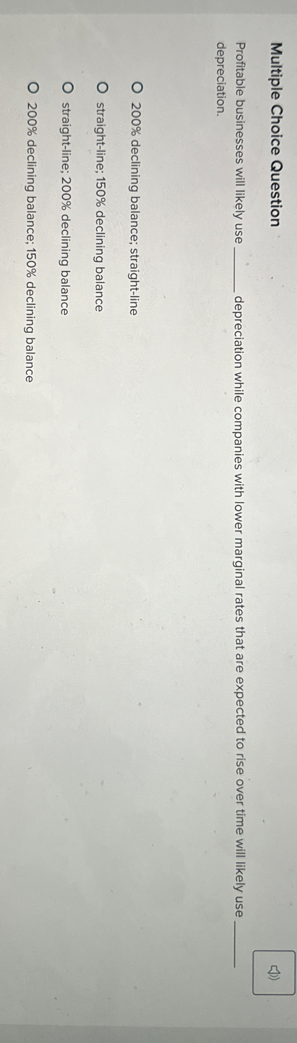 Multiple Choice Question Profitable businesses