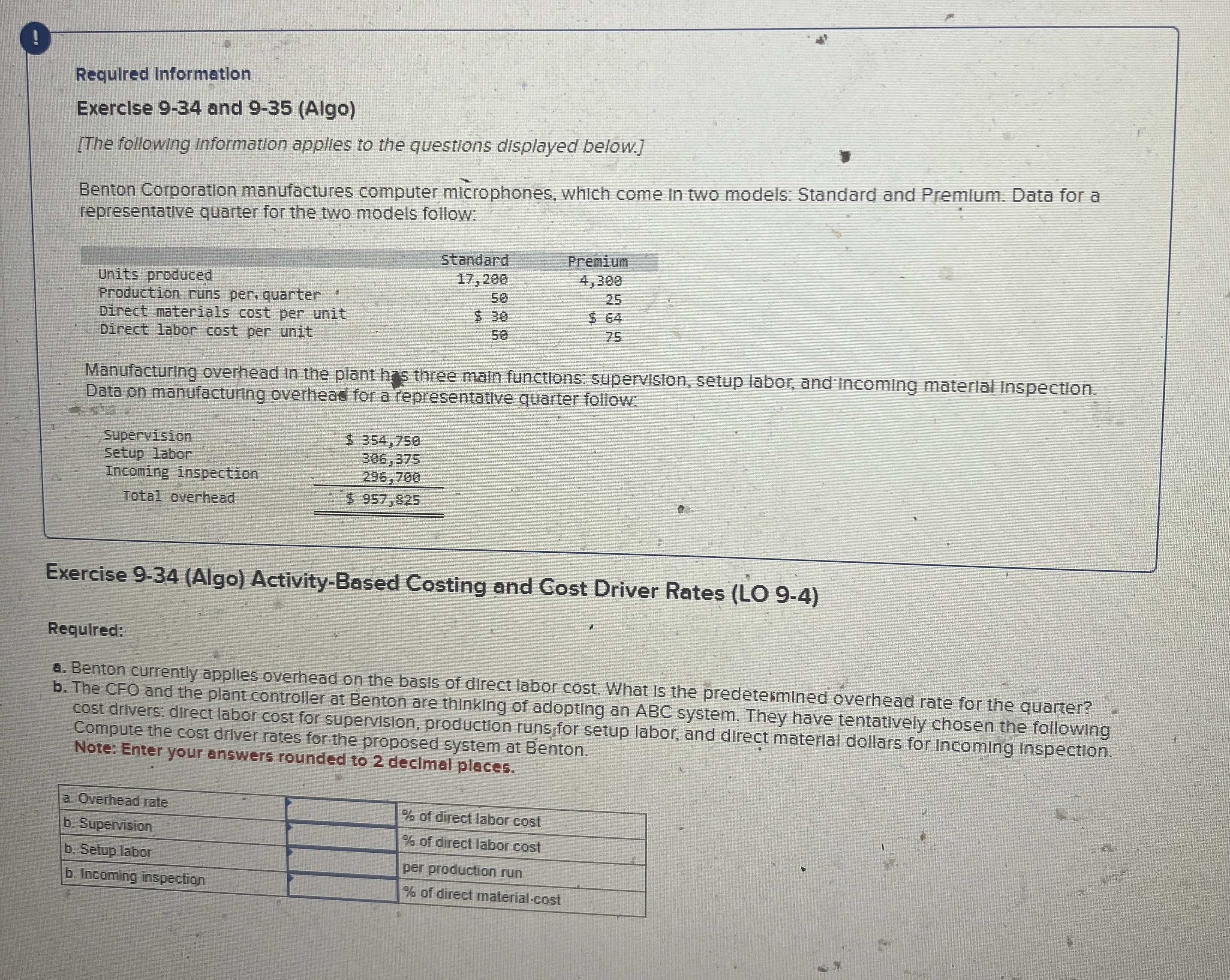 ! Required Informatlon Exerclse 9 - 3 4 and 9 - 3