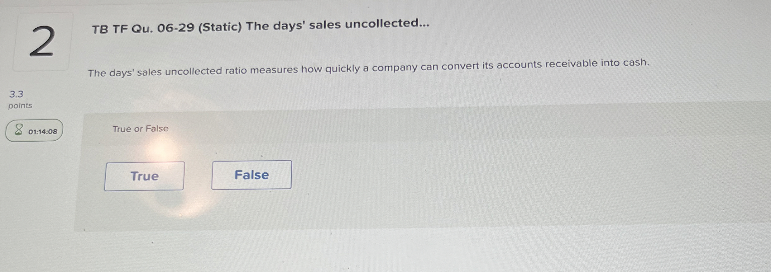 TB TF Qu . 0 6 - 2 9 ( Static ) The days' sales