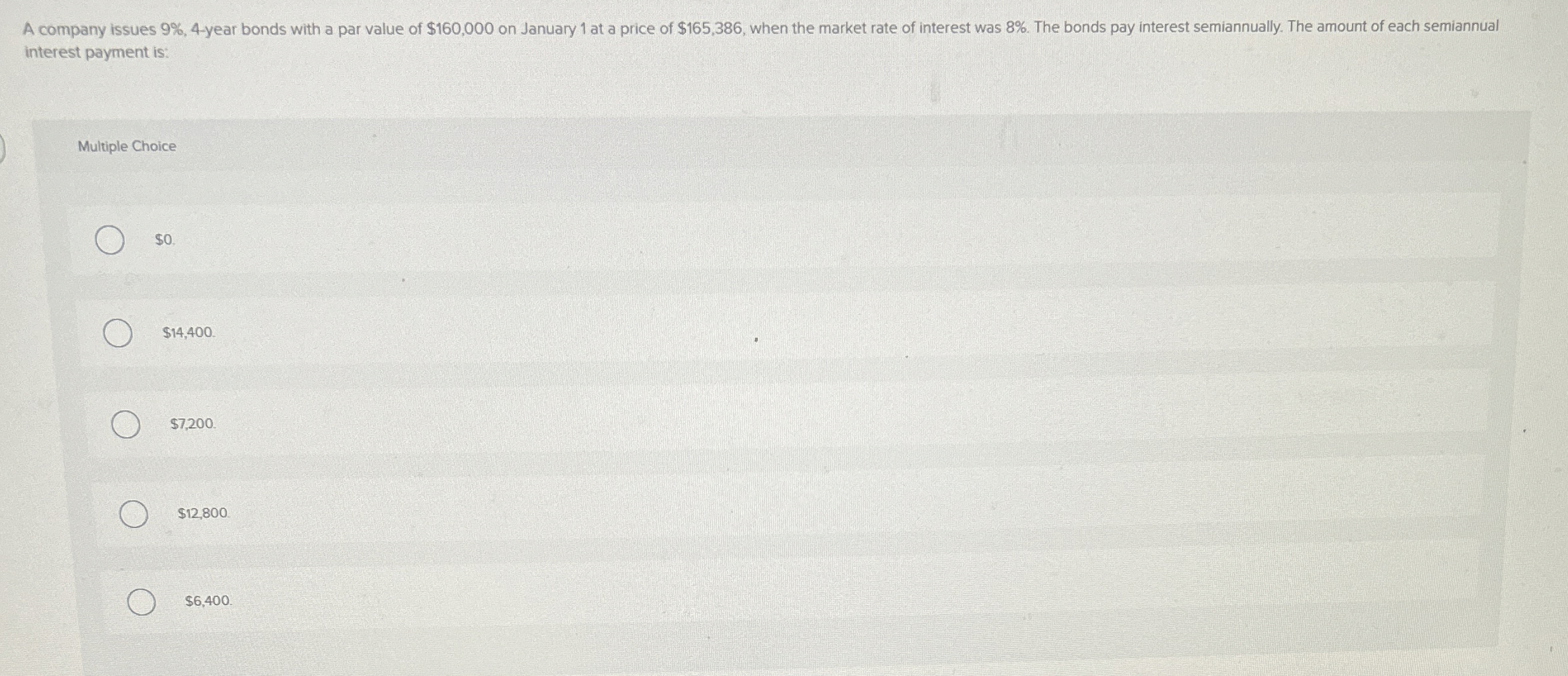 A company issues 9 % , 4 year bonds with a par