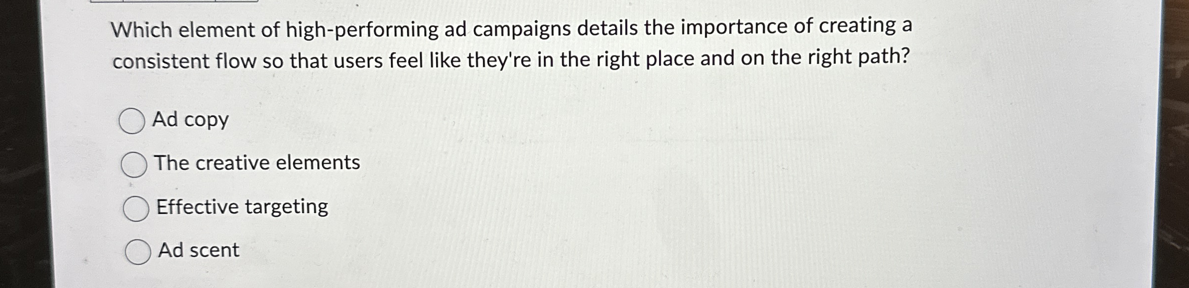 Which element of high - performing ad campaigns