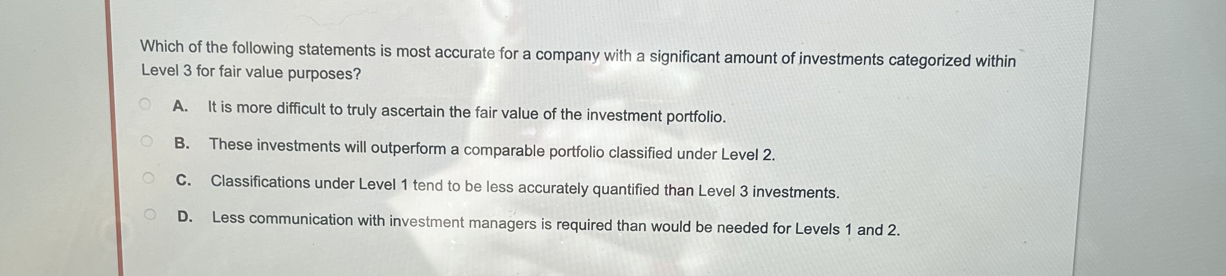 Which of the following statements is most