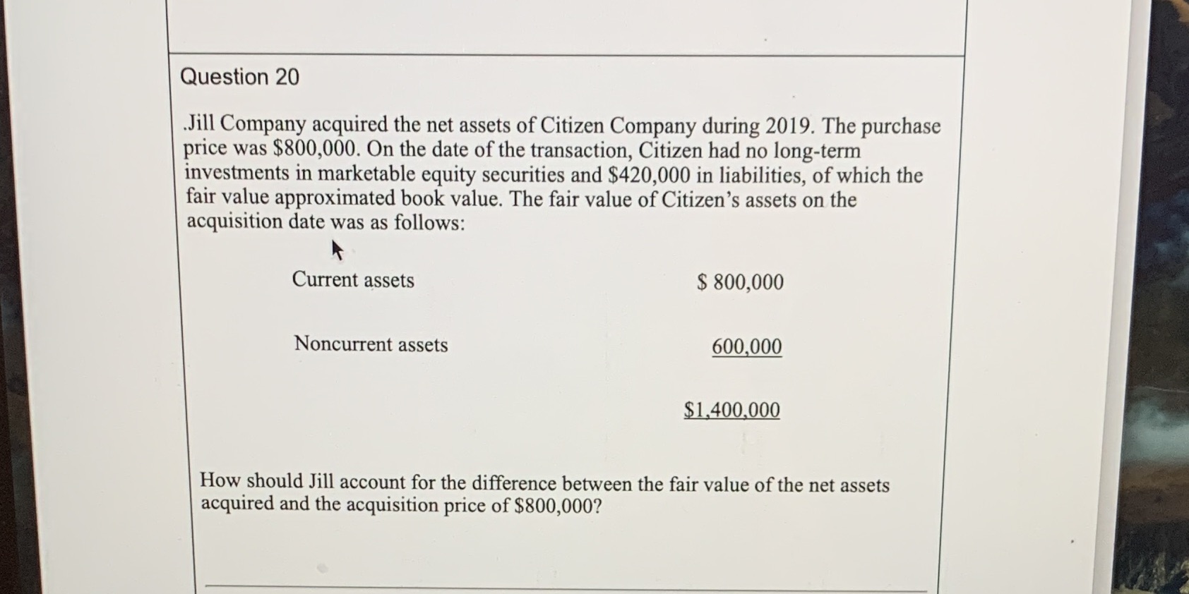 Hi, need help with this question Question 20