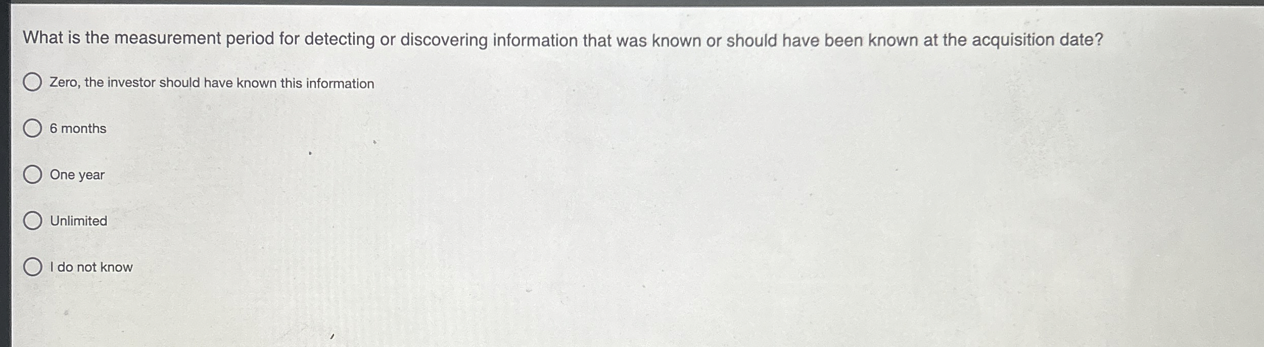 What is the measurement period for detecting or
