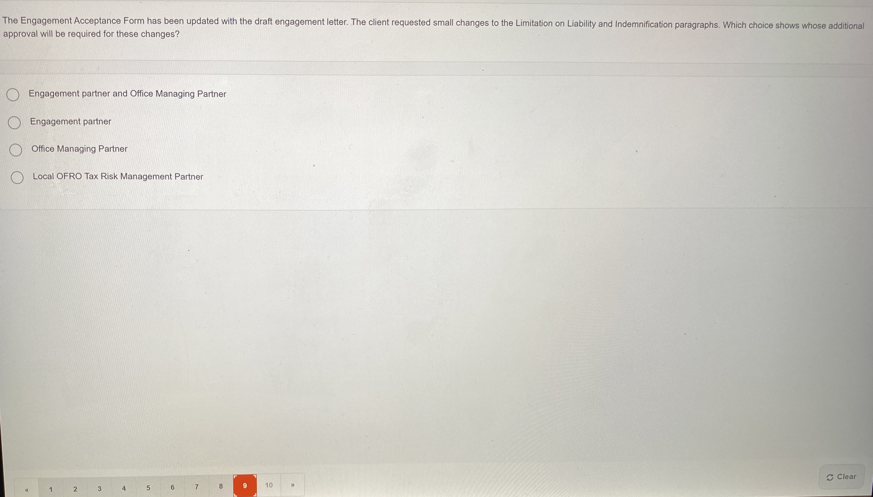 The Engagement Acceptance Form has been updated