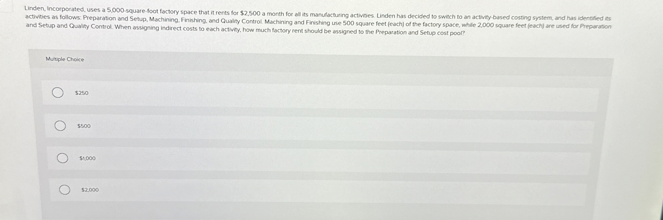 and Setup and Quality Control. When assigning