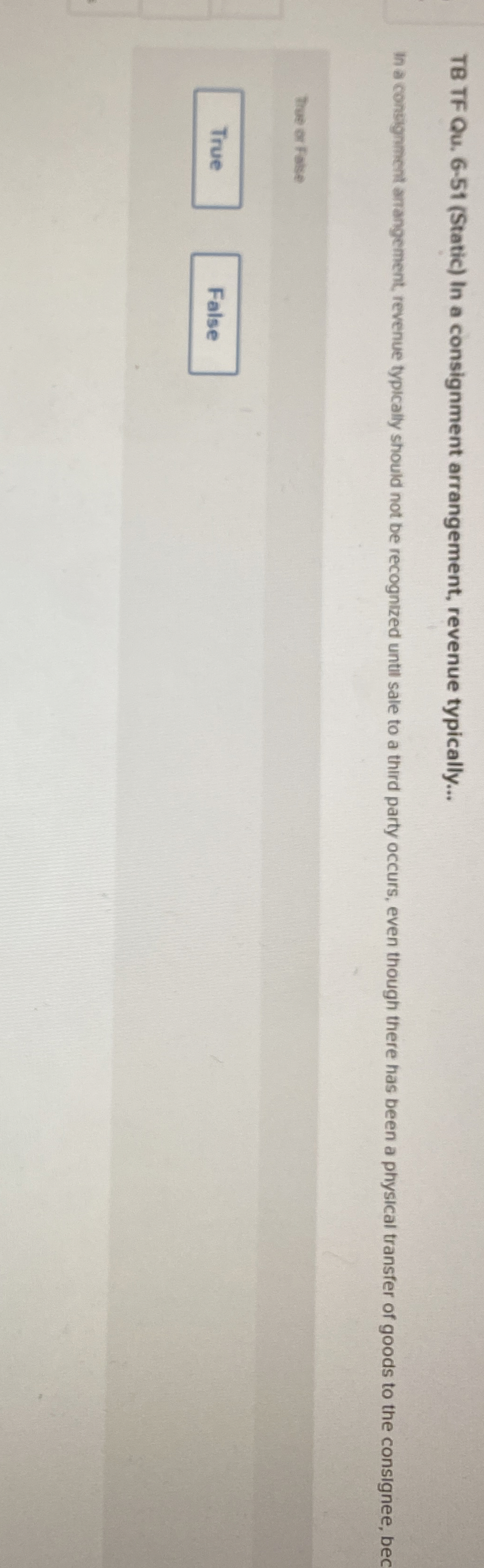 TB TF Qu . 6 - 5 1 ( Static ) In a consignment