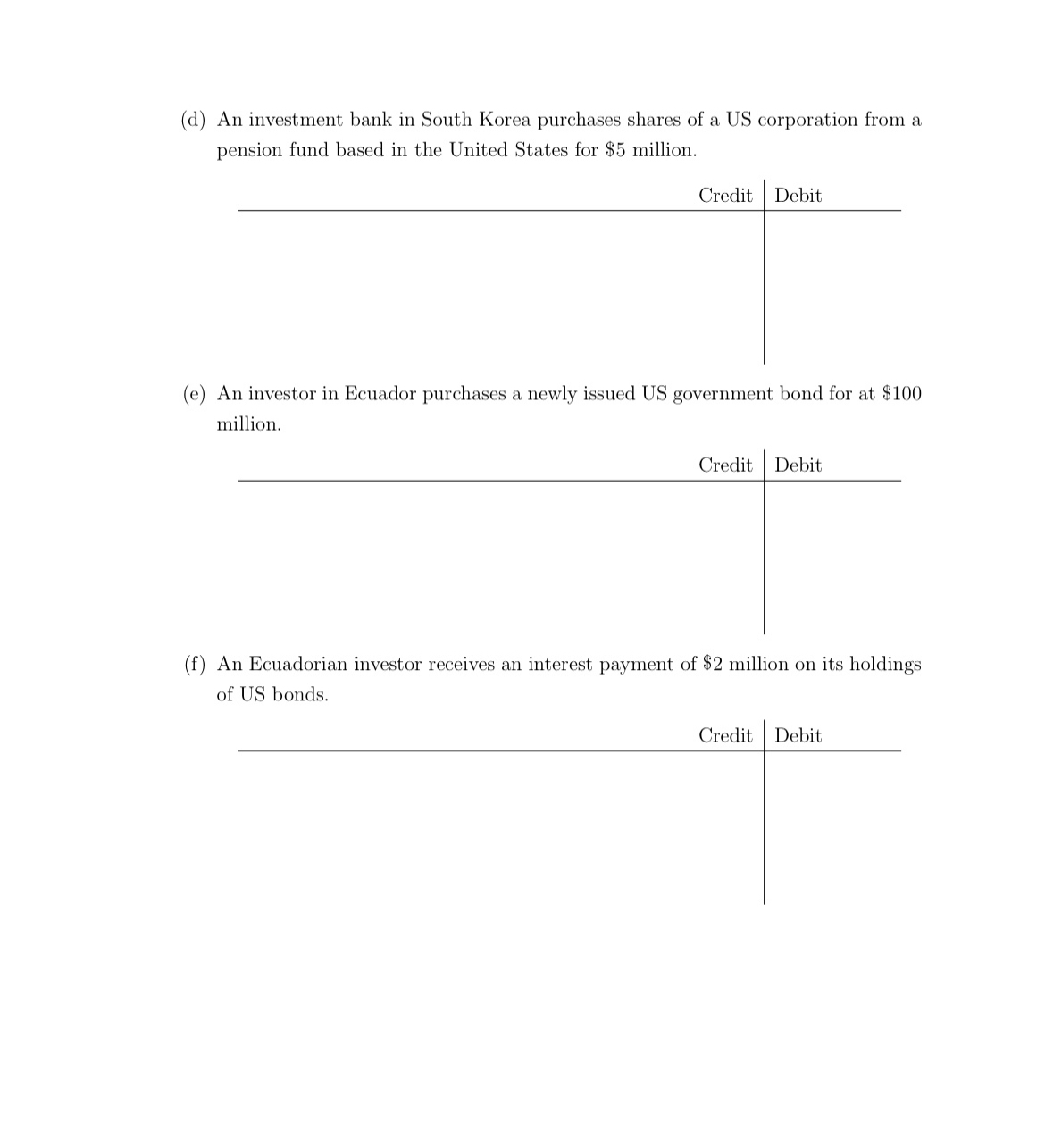 ( d ) An investment bank in South Korea purchases