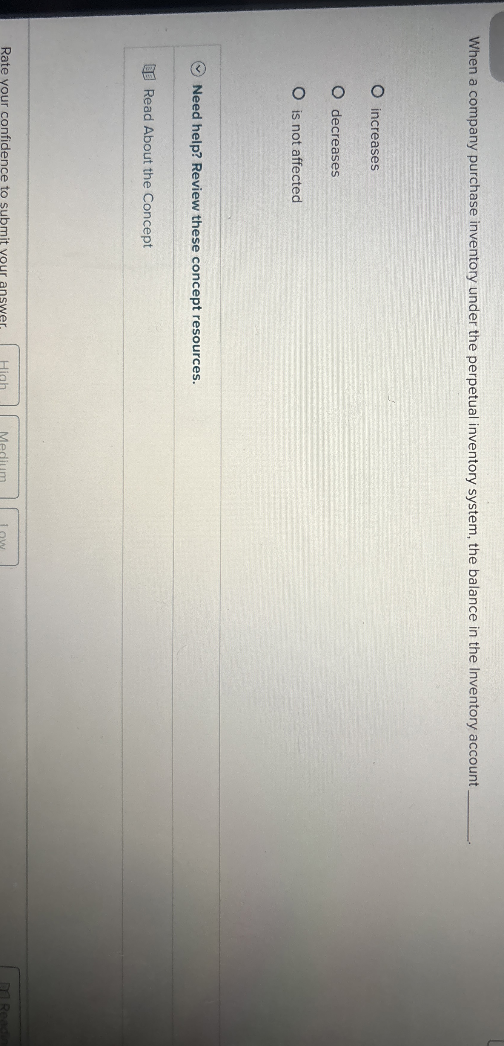 When a company purchase inventory under the