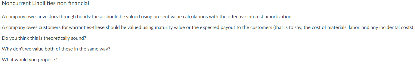 Noncurrent Liabilities non financial A company