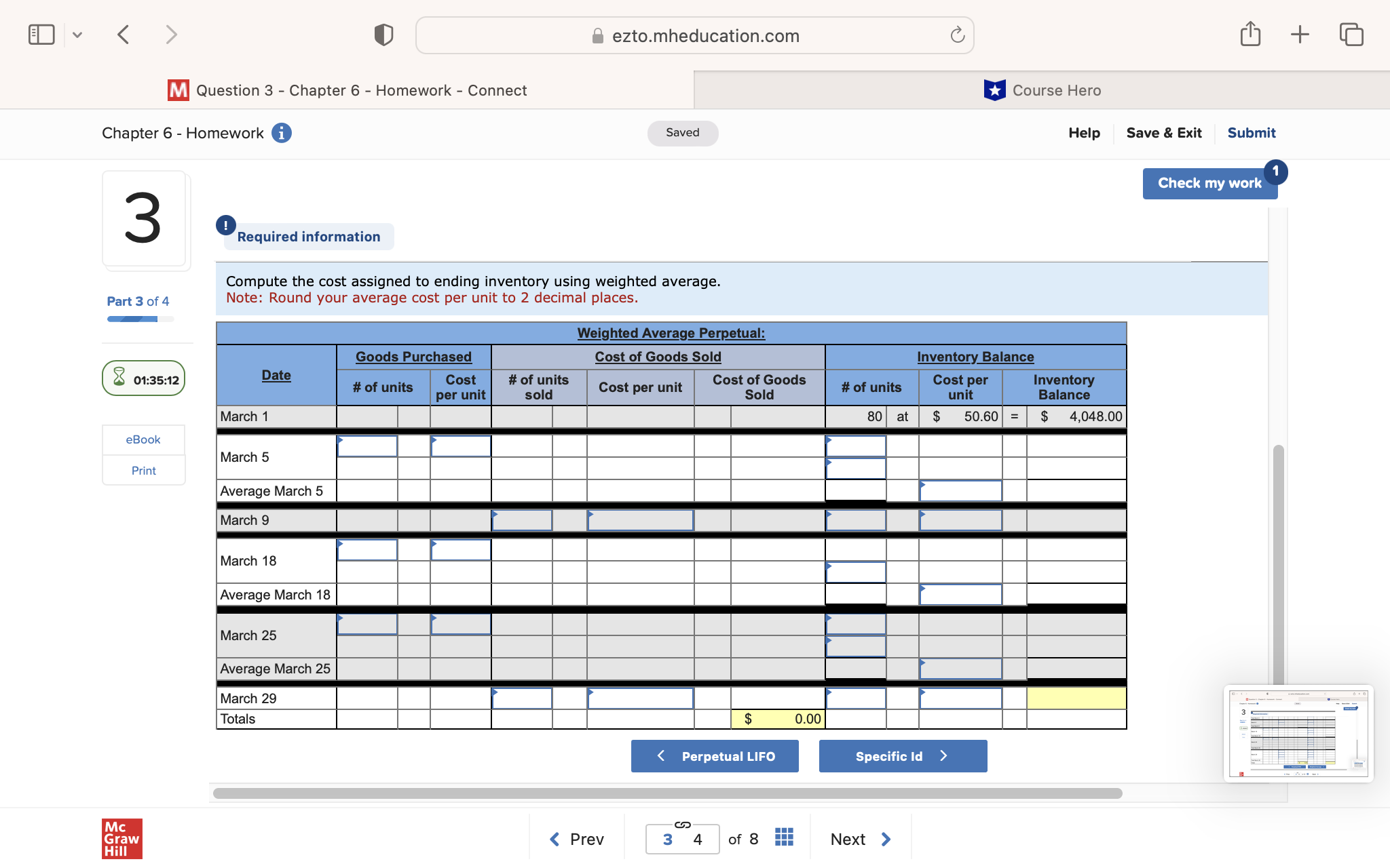 < O @ ezto.mheducation.com & [ m Question 3 -