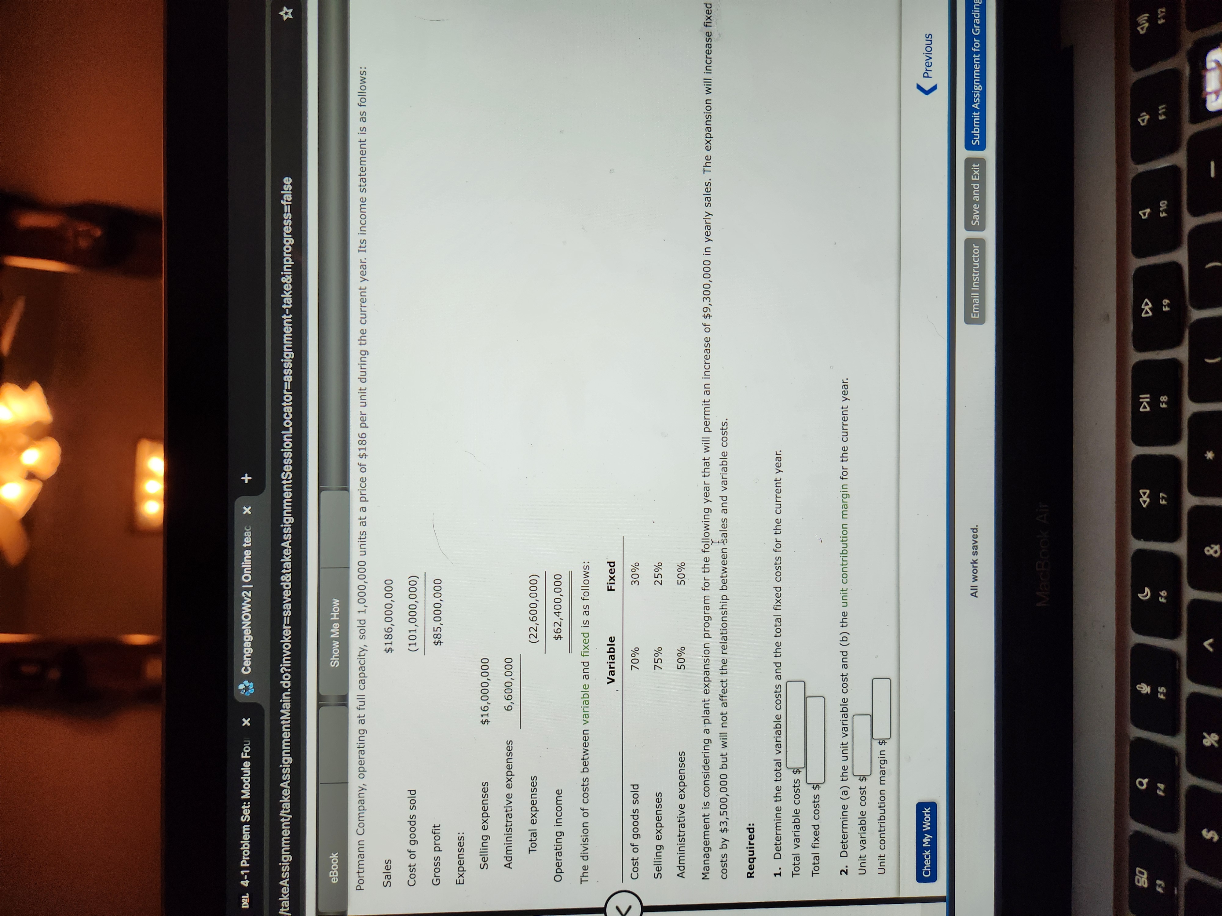 21 4-1 Problem Set: Module Four X CengageNOWv2 |