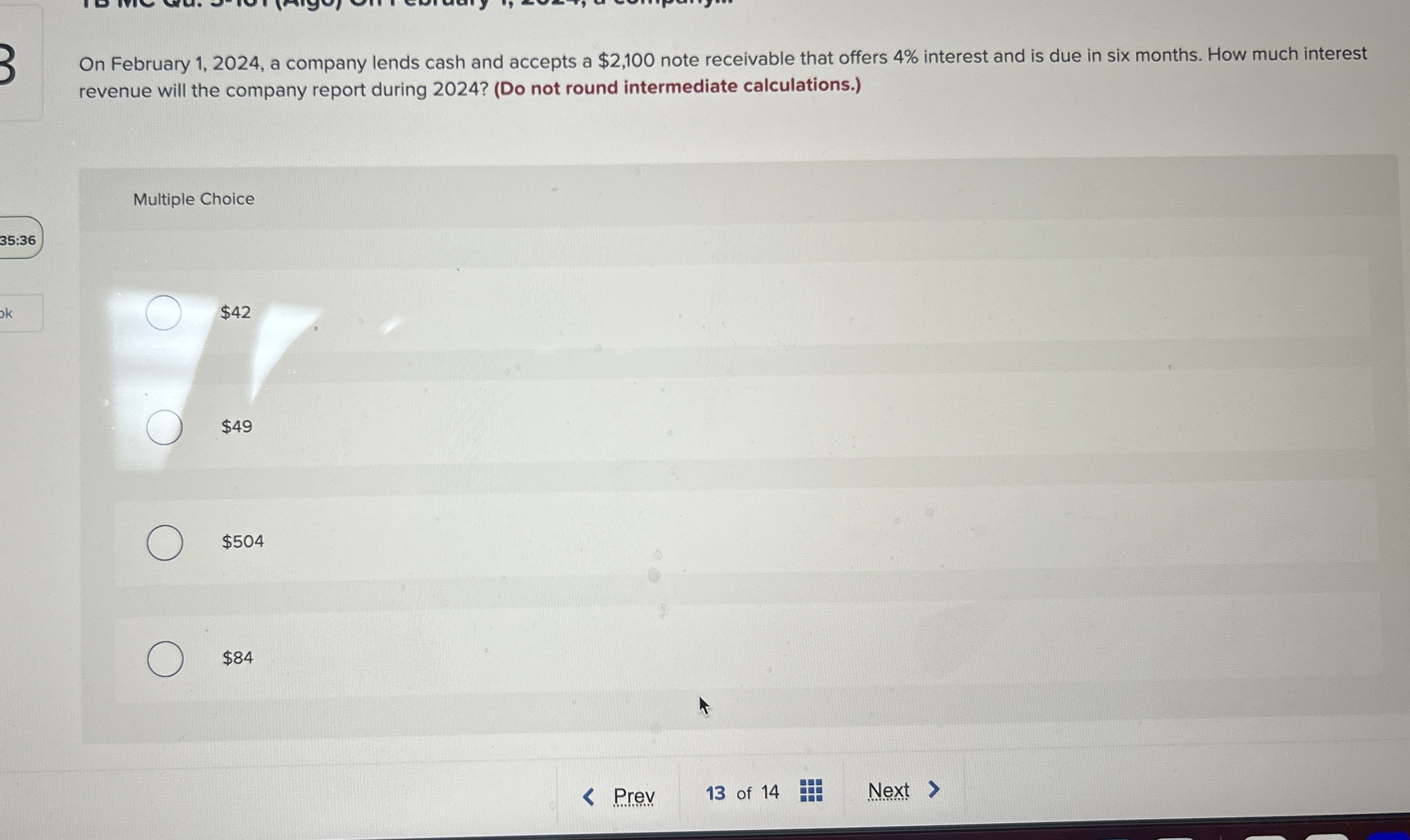 On February 1 , 2 0 2 4 , a company lends cash