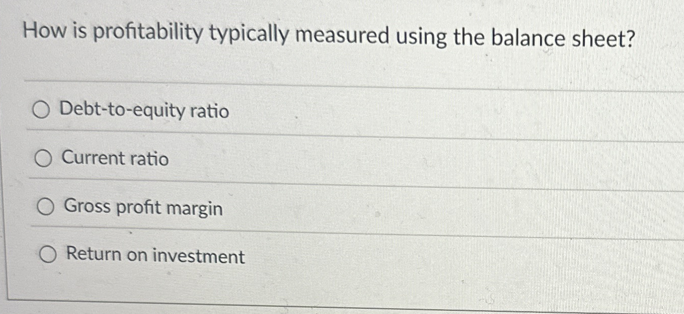 How is profitability typically measured using the