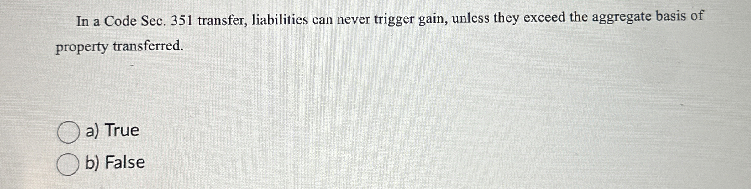 In a Code Sec. 3 5 1 transfer, liabilities can