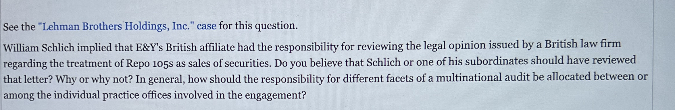 See the "Lehman Brothers Holdings, Inc." case for