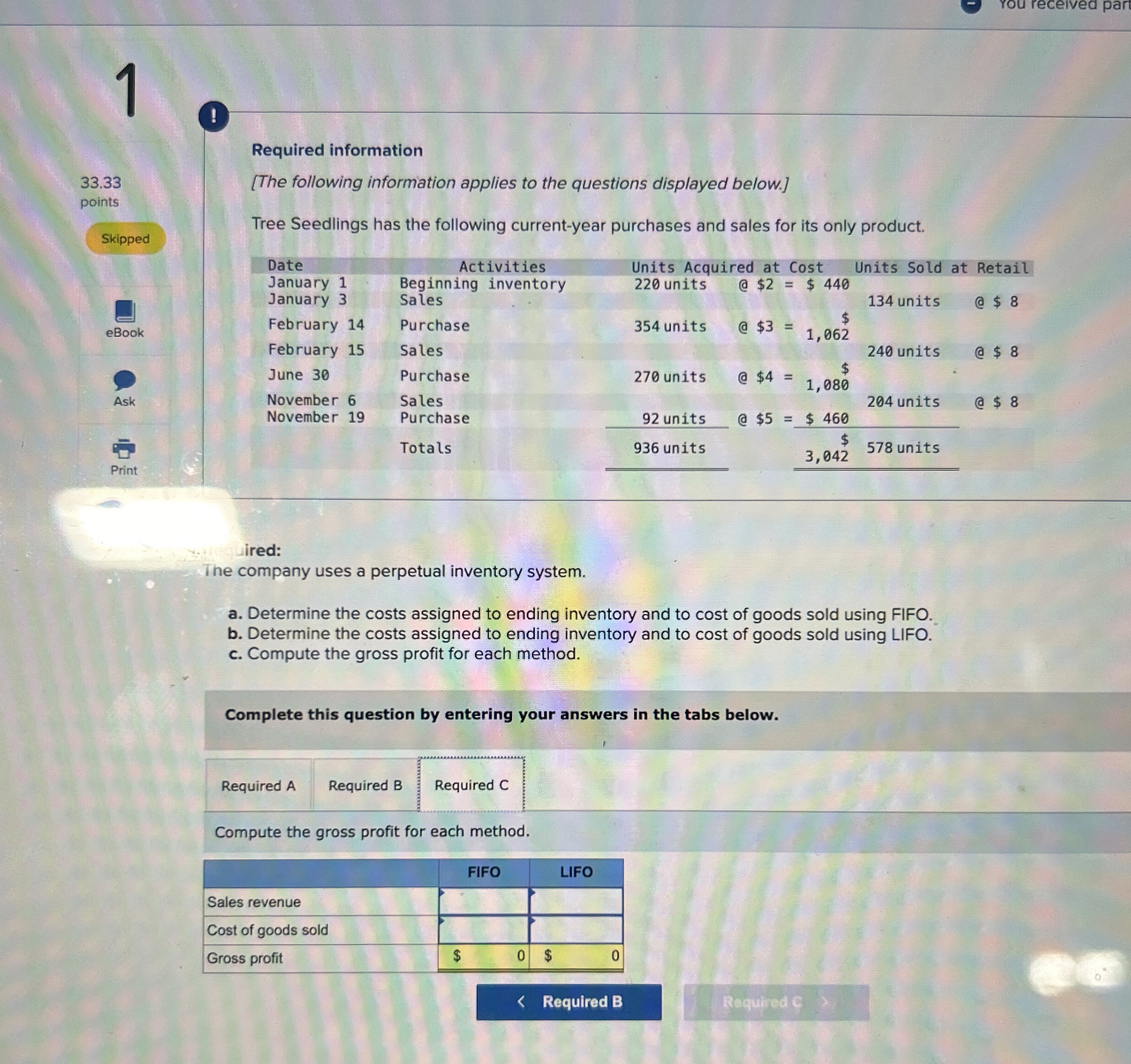 you received par 1 3 3 . 3 3 AskEPrintured:The