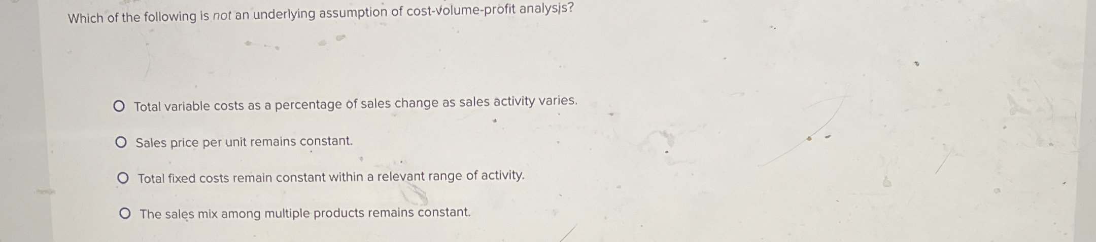 Which of the following is not an underlying