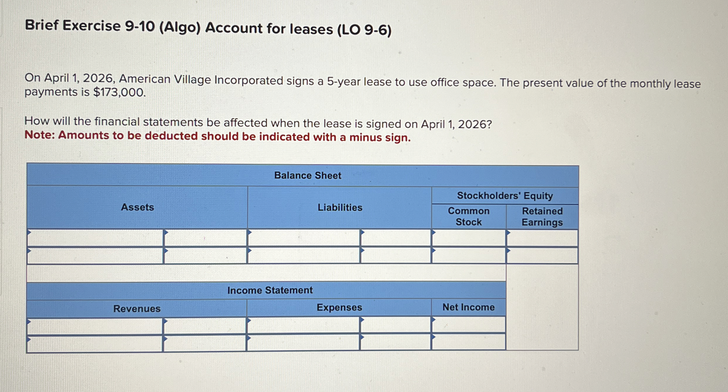 Brief Exercise 9 - 1 0 ( Algo ) Account for