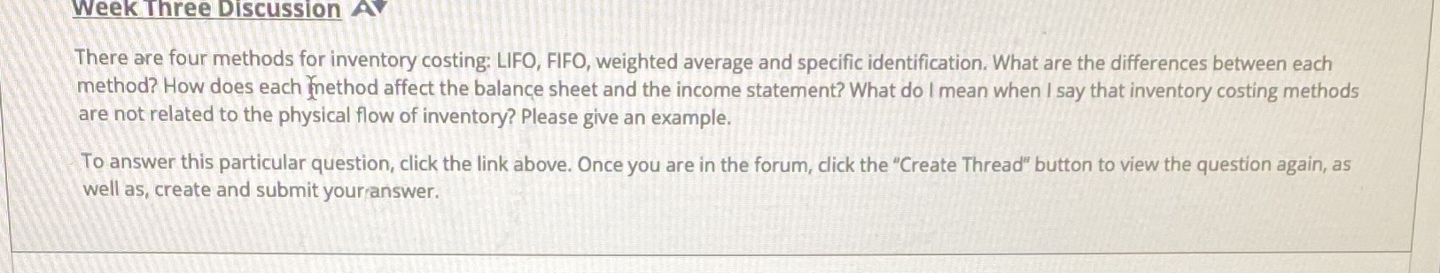 Week Three Discussion A There are four methods