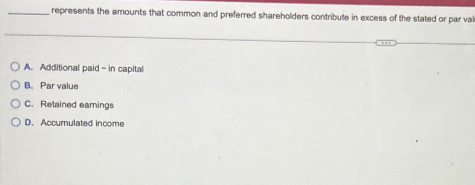 represents the amounts that common and preferred