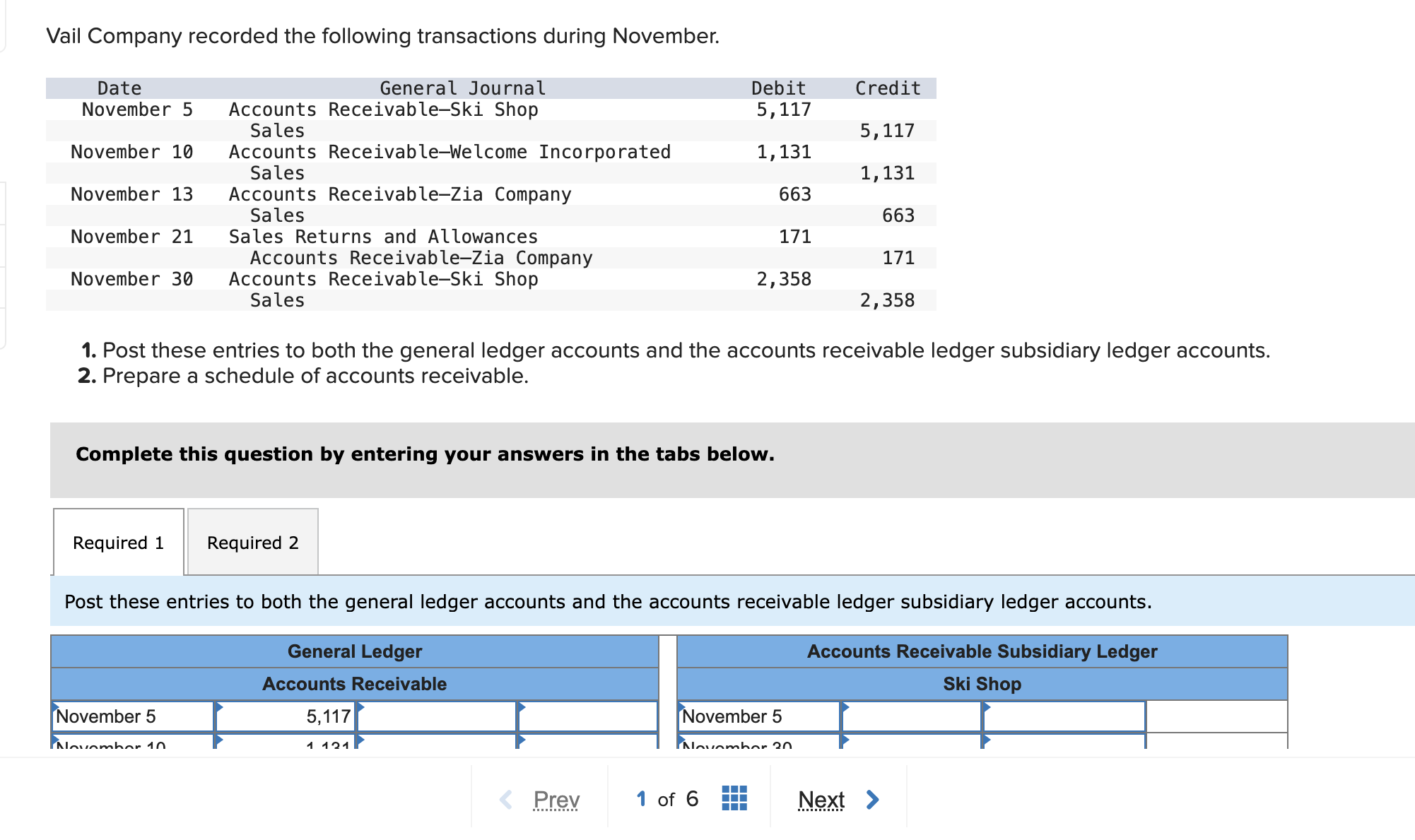 Vail Company recorded the following transactions