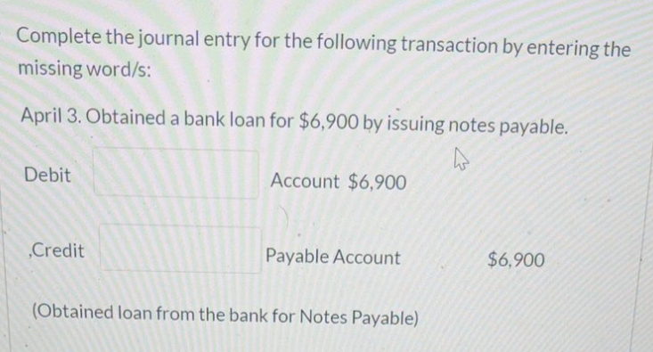 answer it plz Complete the journal entry for the