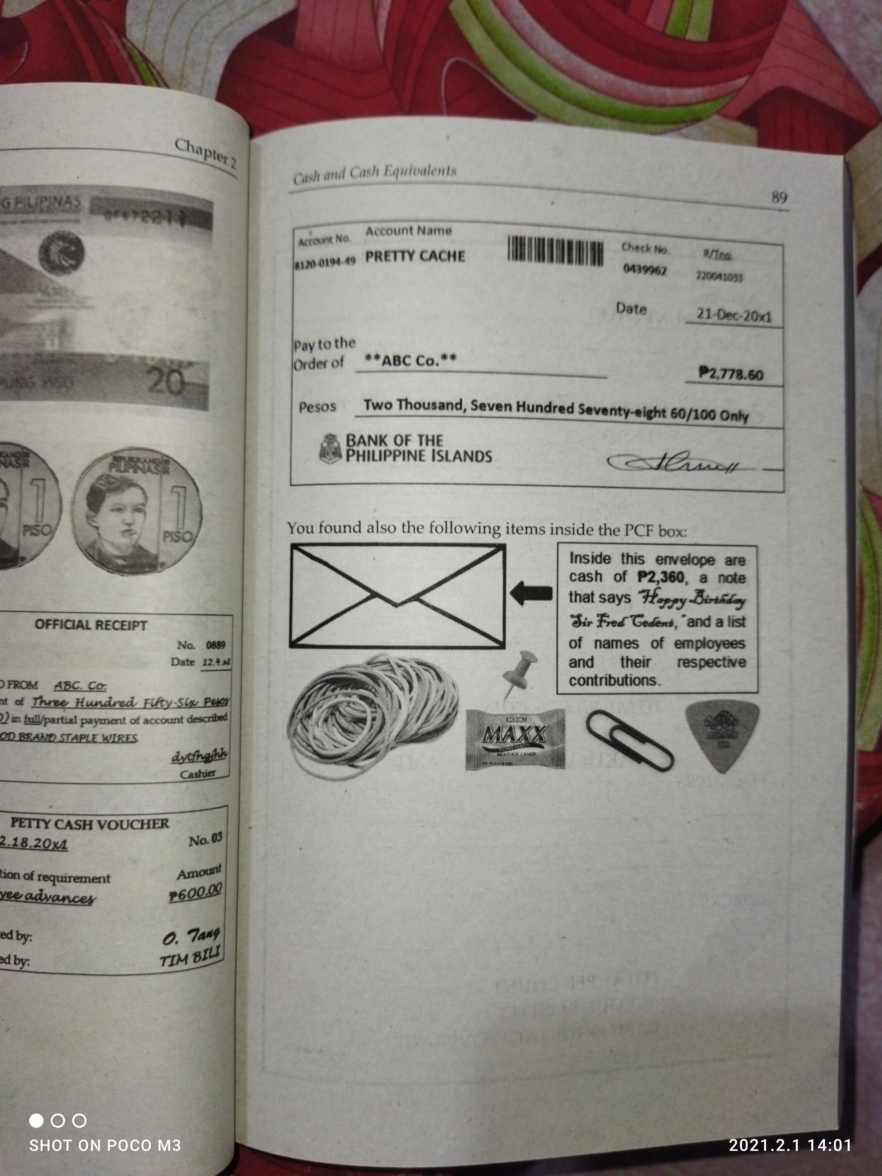 Please help me Chapter? 82 Cash and Cash Fact