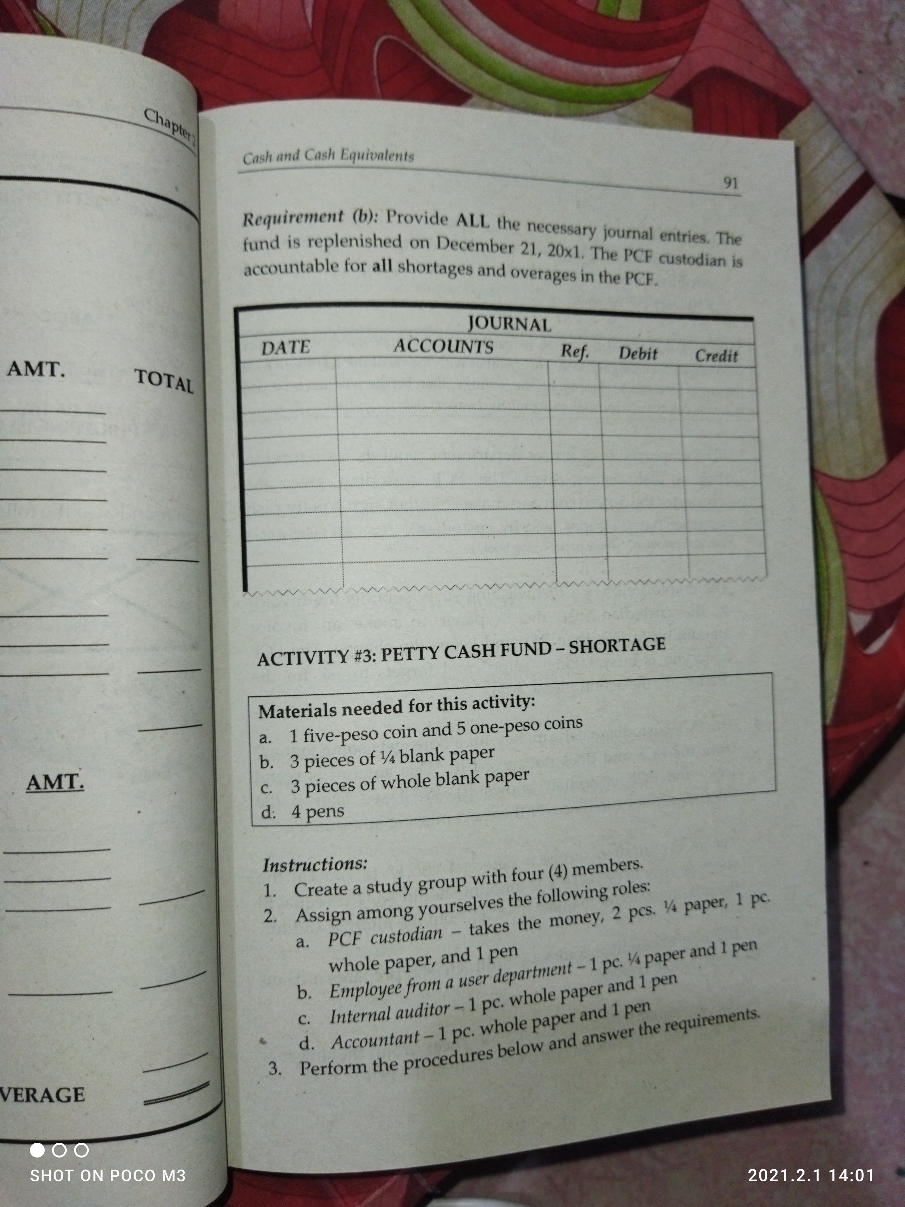 Please help me Chapter? 82 Cash and Cash Fact