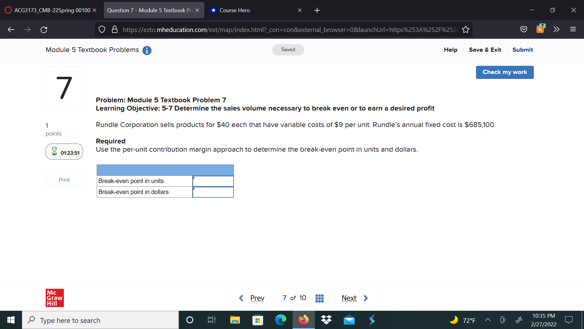 ACl'331737CME'rZZSpring Question 5 . Module